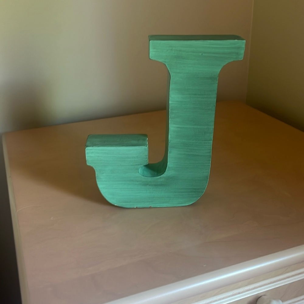 J Wooden Sign